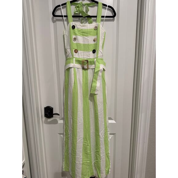 MSRP $114 | MOON RIVER Button Detail Wide Leg Striped Jumper Size S | QUICK SHIP - Picture 6 of 7